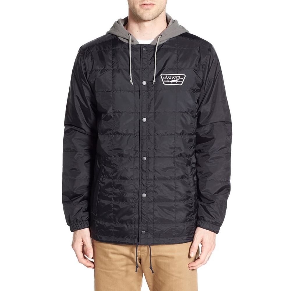 Vans Santiago II' Quilted Hooded Coach Jacket L